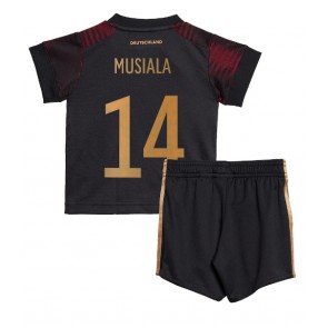 Tyskland Jamal Musiala #14 babykläder Bortatröja barn VM 2022 Korta ärmar (+ Korta byxor)